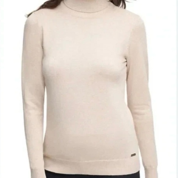 Calvin Klein Sweaters - Calvin Klein Metallic Sparkle Gold Turtleneck Sweater NWT